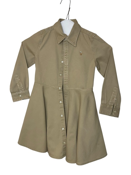 Ralph Lauren Other - Ralph Lauren Olive-Tone Button Front Shirt Dress with Polo Patch